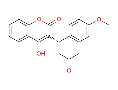 Molecular Structure of 132295-08-0 (2H-1-Benzopyran-2-one,
4-hydroxy-3-[(1S)-1-(4-methoxyphenyl)-3-oxobutyl]-)