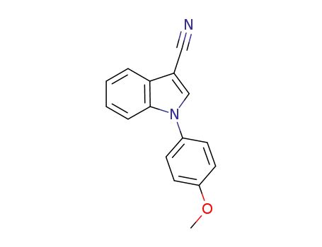 Molecular Structure of 876734-22-4 (1H-Indole-3-carbonitrile, 1-(4-methoxyphenyl)-)