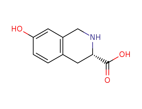 Molecular Structure of 128502-56-7 (L-7-Hydroxy-1,2,3,4-tetrahydroisoquinoline-3-carboxylic acid)