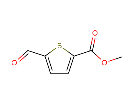 Molecular Structure of 67808-64-4 (METHYL 5-FORMYL-2-THIOPHENECARBOXYLATE)