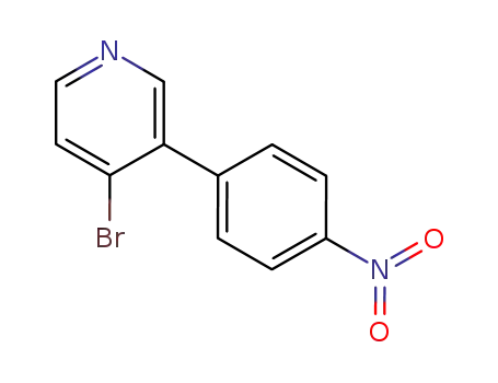Molecular Structure of 440112-17-4 (Pyridine,4-bromo-3-(4-nitrophenyl)-)