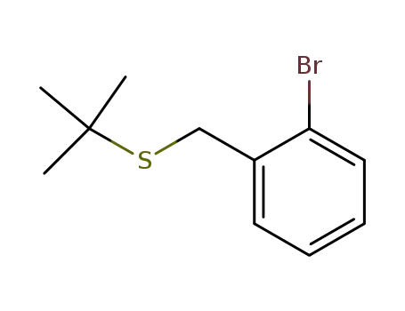 Molecular Structure of 259136-26-0 (1-bromo-2-[(tert-butylsulfanyl)methyl]benzene)
