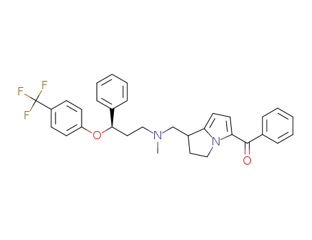 Molecular Structure of 1331729-86-2 ([1-{[methyl{(R)-3-phenyl-3-[4-(trifluoromethyl)phenoxy]propyl}-amino]methyl}-2,3-dihydro-1H-pyrrolizin-5-yl](phenyl)methanone)