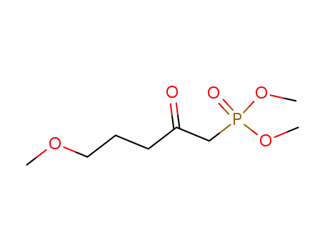 Molecular Structure of 52633-75-7 (Phosphonic acid, (5-methoxy-2-oxopentyl)-, dimethyl ester)