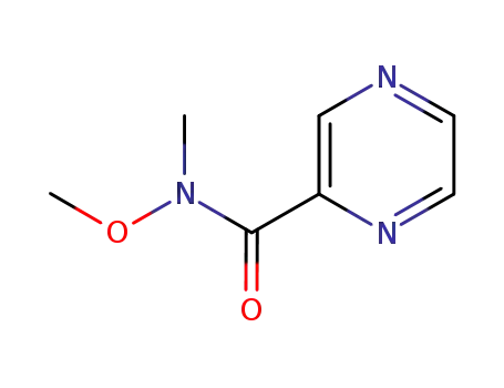 Molecular Structure of 317335-26-5 (N-METHOXY-N-METHYL-PYRAZINE-2-CARBOXAMIDE)