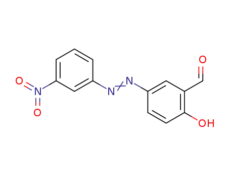 Molecular Structure of 38501-88-1 (Benzaldehyde, 2-hydroxy-5-[(3-nitrophenyl)azo]-)