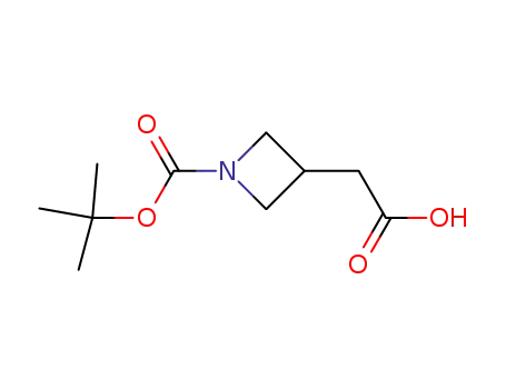 Molecular Structure of 183062-96-6 (N-Boc-3-azetidine acetic acid)
