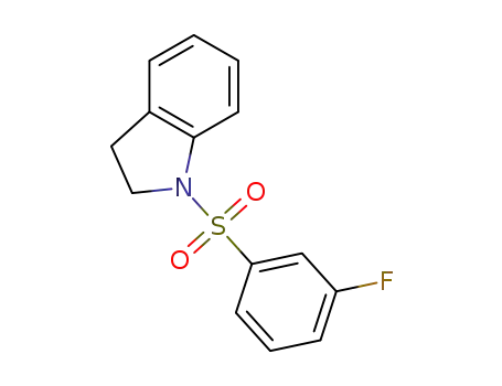 Molecular Structure of 893902-38-0 (1-((3-fluorophenyl)sulfonyl)indoline)