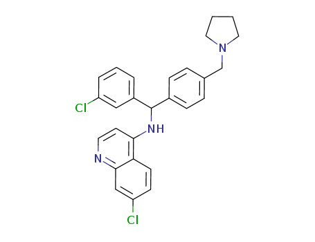 4-Quinolinamine, 7-chloro-N-[(3-chlorophenyl)[4-(1-pyrrolidinylmethyl)phenyl]methyl]-