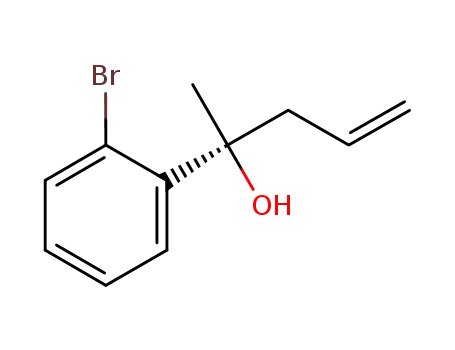 Molecular Structure of 1201827-38-4 ((S)-(?)-2-(2-bromophenyl)-pent-4-en-2-ol)