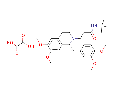 (1R)-1-[(3,4-dimethoxyphenyl)-methyl]-1,2,3,4-tetrahydro-6,7-dimethoxy-2-tert-butylaminocarbonylethyl-isoquinoline oxalate