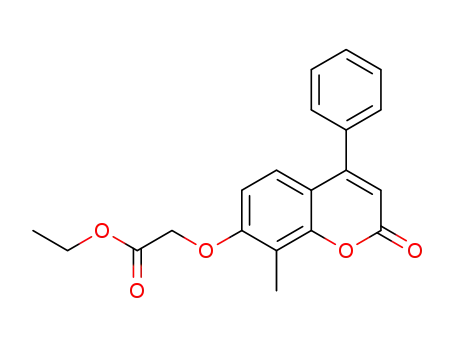 Molecular Structure of 307547-31-5 (ethyl (8-methyl-4-phenyl-2H-1-benzopyran-2-on-7-yloxy)-acetate)