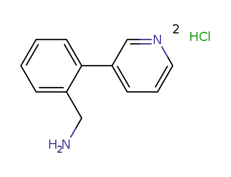 Molecular Structure of 859833-18-4 (1-(2-PYRIDIN-3-YLPHENYL)METHANAMINE DIHYDROCHLORIDE)