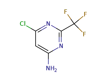 Molecular Structure of 1480-66-6 (6-chloro-2-(trifluoromethyl)pyrimidin-4-amine)