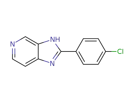 Molecular Structure of 75007-94-2 (2-(4-Chlorophenyl)-1H-imidazo(4,5-c)pyridine)