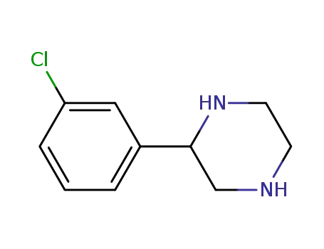 Molecular Structure of 52385-79-2 (2-(3-Chlorophenyl)piperazine)