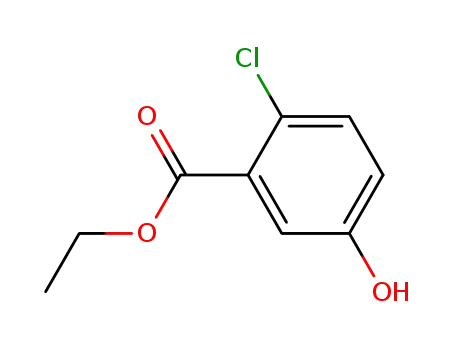 Molecular Structure of 39062-63-0 (Ethyl 2-chloro-5-hydroxybenzoate)