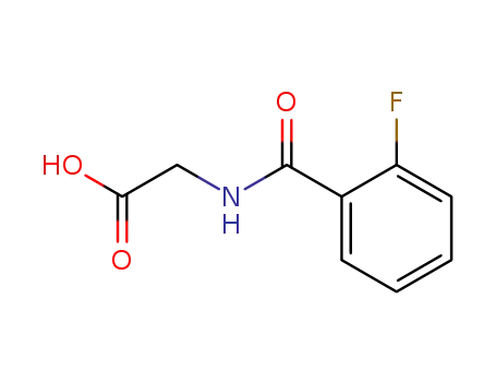 Molecular Structure of 363-34-8 ((2-FLUORO-BENZOYLAMINO)-ACETIC ACID)