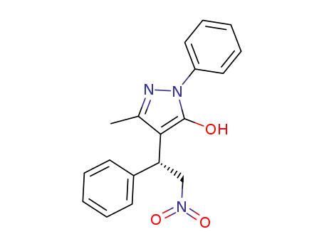 Molecular Structure of 1440200-00-9 ((R)-5-methyl-4-(2-nitro-1-phenylethyl)-2-phenyl-2H-pyrazol-3-ol)