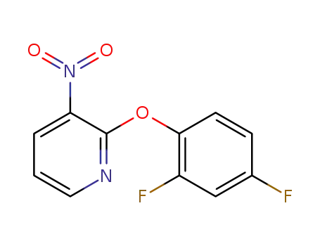Molecular Structure of 175135-62-3 (2-(2,4-DIFLUOROPHENOXY)-3-NITROPYRIDINE)