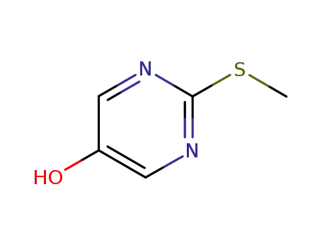 Molecular Structure of 4874-33-3 (5-Pyrimidinol, 2-(methylthio)- (6CI,7CI,8CI,9CI))