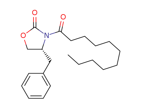 Molecular Structure of 184848-25-7 (2-Oxazolidinone, 3-(1-oxoundecyl)-4-(phenylmethyl)-, (4R)-)