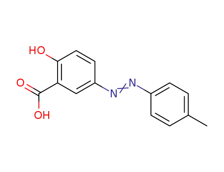 Molecular Structure of 4519-45-3 (Benzoic acid, 2-hydroxy-5-[(4-methylphenyl)azo]-)