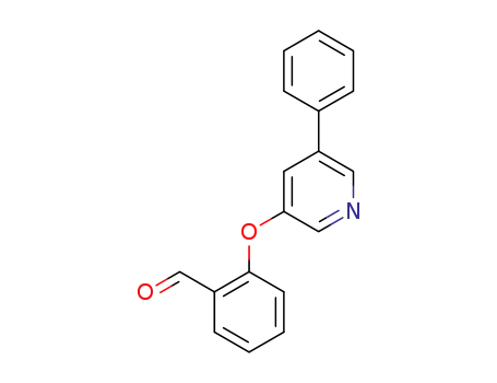 Molecular Structure of 1446754-49-9 (2-((5-phenyl-3-pyridinyl)oxy)benzaldehyde)