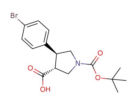 4-(4-Bromophenyl)-1-[(2-methylpropan-2-yl)oxycarbonyl]pyrrolidine-3-carboxylic acid