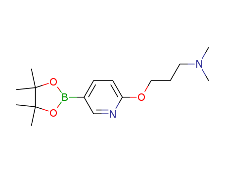 N,N-DIMETHYL-3-((5-(4,4,5,5-TETRAMETHYL-1,3,2-DIOXABOROLAN-2-YL)PYRIDIN-2-YL)OXY)PROPAN-1-AMINE  CAS NO.918643-56-8