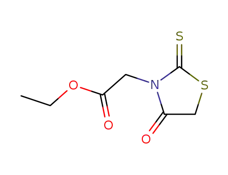 Molecular Structure of 23176-01-4 (3-Thiazolidineaceticacid, 4-oxo-2-thioxo-, ethyl ester)