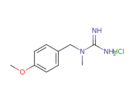 Molecular Structure of 1344719-01-2 (N-[(4-methoxyphenyl)methyl]-N-methylguanidine hydrochloride)