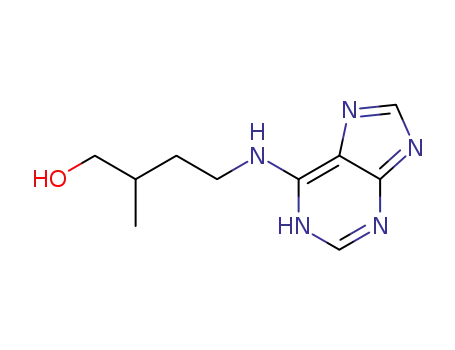 Molecular Structure of 23599-75-9 (6-(4-Hydroxy-3-methylbutylamino)-9H-purine)
