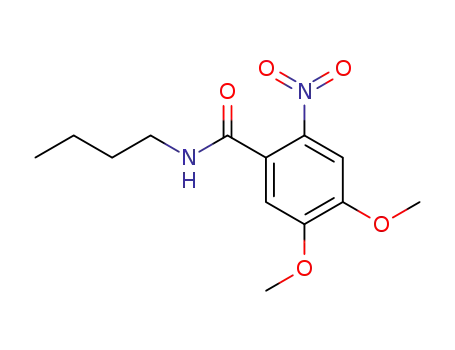 Molecular Structure of 113283-05-9 (Benzamide, N-butyl-4,5-dimethoxy-2-nitro-)