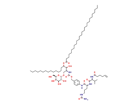 (2S,3S,4R)-1-O-(α-D-galactopyranosyl)-4-O-(hexacosanoyl)-2-(((N-(5-hexenoyl)-Val-Cit-4-aminobenzyloxy)carbonyl)amino)octadecane-1,3,4-triol