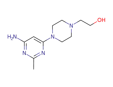 Molecular Structure of 914347-48-1 (2-[4-(6-AMINO-2-METHYLPYRIMIDIN-4-YL)PIPERAZIN-1-YL]ETHANOL)