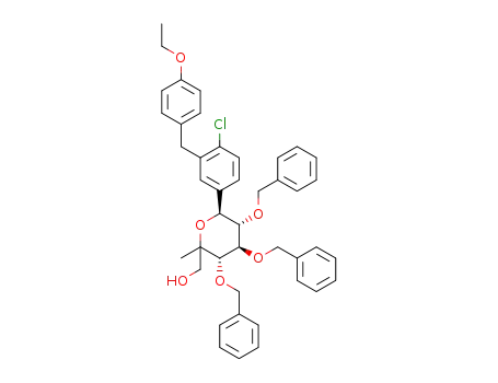 {(3S,4R,5S,6S)-3,4,5-tris-benzyloxy-6-[4-chloro-3-(4-ethoxy-benzyl)-phenyl]-2-methyl-tetrahydro-pyran-2-yl}-methanol