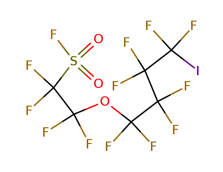 Molecular Structure of 67990-76-5 (1,1,2,2-TETRAFLUORO-2-(1,1,2,2,3,3,4,4-OCTAFLUORO-4-IODOBUTOXY)ETHANESULFONYL FLUORIDE)