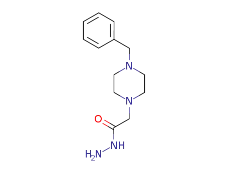 Molecular Structure of 24632-70-0 (1-Piperazineaceticacid, 4-(phenylmethyl)-, hydrazide)