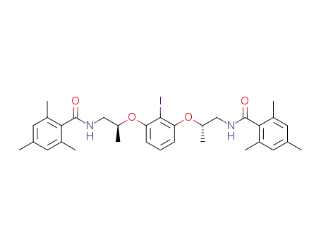 Molecular Structure of 1399008-27-5 (N,N'-(2S,2'S)-2,2'-(2-iodo-1,3-phenylene)bis(oxy)bis(propane-2,1-diyl)bis(2,4,6-trimethylbenzamide))