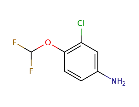 Molecular Structure of 39211-55-7 (3-CHLORO-4-DIFLUOROMETHOXY-PHENYLAMINE)
