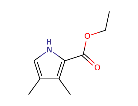 Molecular Structure of 938-75-0 (3,4-DIMETHYL-1H-PYRROLE-2-CARBOXYLIC ACID ETHYL ESTER)
