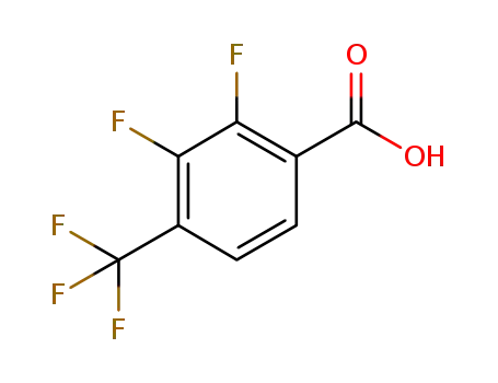 Molecular Structure of 237424-17-8 (2,3-DIFLUORO-4-(TRIFLUOROMETHYL)BENZOIC ACID)