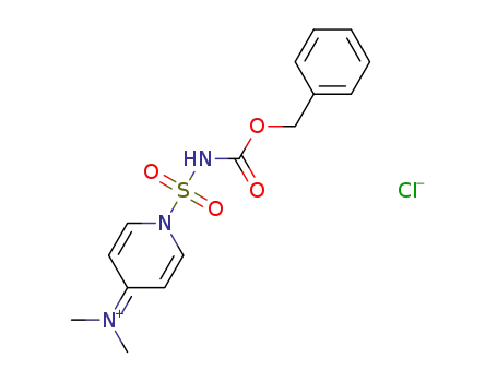 Molecular Structure of 1443432-71-0 (N-{1-[N-(benzyloxycarbonyl)-sulfamoyl]pyridin-4(1H)-ylidene}-N-methylmethanaminium chloride)