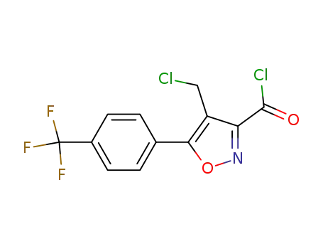 4-(chloromethyl)-5-(4-(trifluoromethyl)phenyl)isoxazole-3-carbonyl chloride