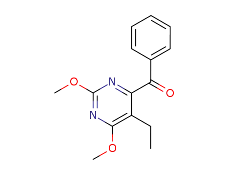 Molecular Structure of 198555-41-8 (Methanone, (5-ethyl-2,6-dimethoxy-4-pyrimidinyl)phenyl-)