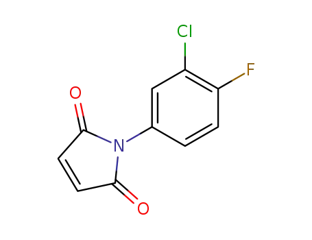 Molecular Structure of 134220-37-4 (1-(3-CHLORO-4-FLUORO-PHENYL)-PYRROLE-2,5-DIONE)