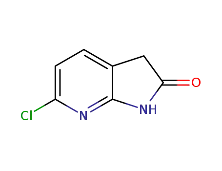 Molecular Structure of 220896-14-0 (6-chloro-1H-pyrrolo[2,3-b]pyridin-2(3H)-one)