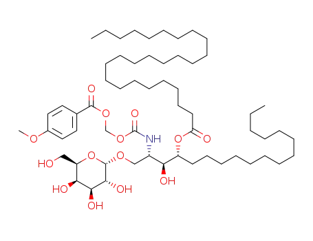 (2S,3S,4R)-1-O-α-D-galactopyranosyl-4-hexacosanoyl-2-((4-methoxybenzoyloxy)methoxycarbonylamino) octadecane-1,3,4-triol