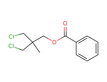 Molecular Structure of 61018-11-9 (1-Propanol, 3-chloro-2-(chloromethyl)-2-methyl-, benzoate)